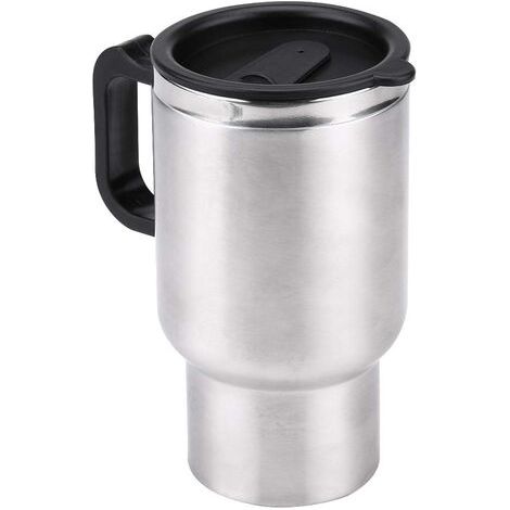 RHG Bouilloire de Voyage, Bouilloire Électrique de Voiture, Tasse Chauffante 12V 450ml Tasse de Voiture en Acier Inoxydable avec Câble Allume-Cigare pour Café, Thé (1/5)