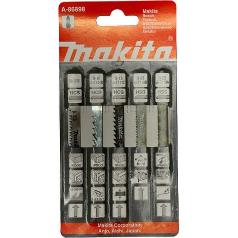 Makita Stichsägeblätter 5tlg. Holz und Metall A-86898  B-105 B-16 B-13 B-23 B-22