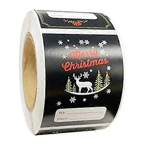 Étiquettes cadeaux autocollantes, étiquettes de Noël pour cadeaux (300 pièces), autocollants (1/5)