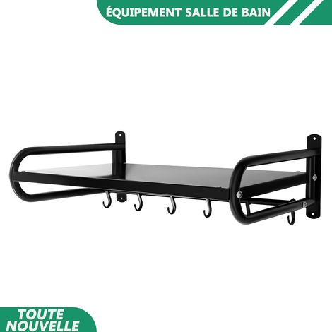 WAOBDLA Étagère murale en acier au carbone Étagères métalliques Porte-four à micro-ondes murale à usage lourd 533818cm (1/5)