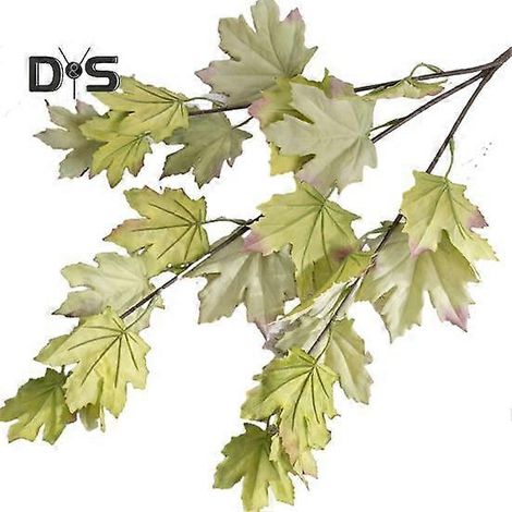 Feuille d'érable artificielle aux couleurs éclatantes, plante simulée, feuille d'érable réaliste exquise pour la décoration de la maison et des fêtesvert (1/5)
