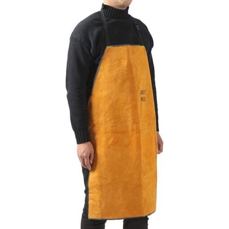 Tablier de Soudeur en Cuir, Tablier de Travail résistant pour travaux de soudage Ignifuge et résistant aux Flammes (1/4)