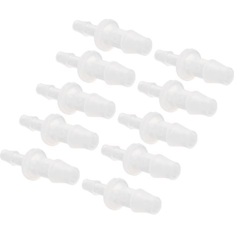 10Pcs Raccord réducteur à barbillon PP adaptateur pompe air aquarium pour tuyau silicone 3.9-6.4 (1/5)