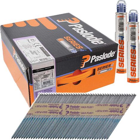 Paslode 3.1 x 90mm IM360 Smooth Nails Galv-Plus® Finish Box of 2200 + 2 Fuel Cells PAS141070