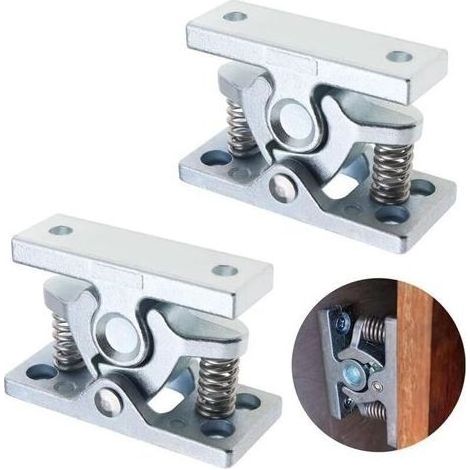 Support de Porte en Alliage de Zinc Support de Porte Robuste avec Ressort pour Camping-Cars, caravanes, Bateaux et Autres - Support de Porte extérieur et Support de Porte Mural (1/4)
