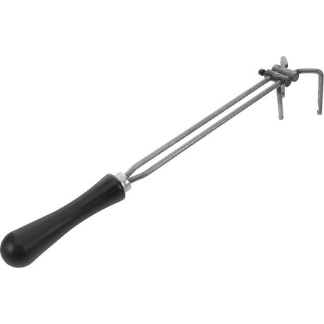 Pinzas para crisoles Luxshiny de mango largo, acero al carbono plateado (1/5)