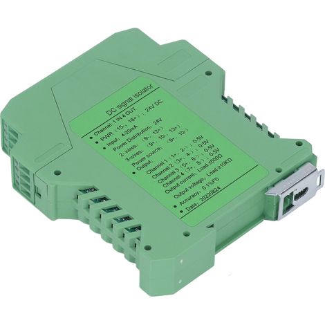 Isolateur de signal courant continu 1 entrée 4 sorties, transmetteur PLC pour carte circuit, convertisseur 0-5V, conditionneur industriel. (1/5)