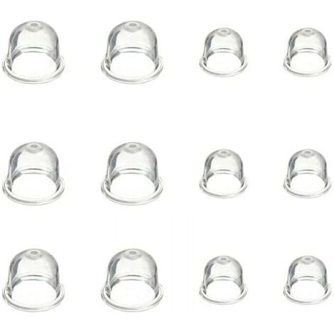 12 Stück Vergaser-Primer, 19 mm, 22 mm, Vergaser-Primer, Zubehör für Freischneider, Kettensäge, Gebläse, Rasenmäher, FLITI