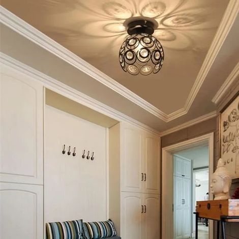 Plafonnier Industrielle en Métal Lampe Luminaire Abat-jour Fer Forge Style Vintage pour Salon Chambre (1/4)