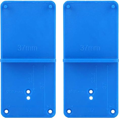 Lntyq Gabarit De Perçage, 2 Stück Gabarit De Trou De Charnière, 37mm Trou De Perçage Guide De Forage Localisateur Outil D'ouverture De Trou pour Armoire De Porte, 84cm (1/5)