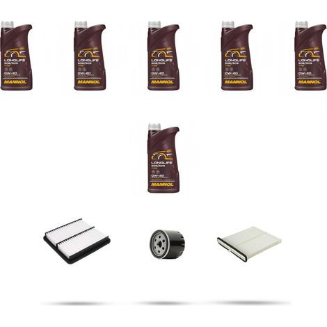 Kit tagliando 3 FILTRI e 6L OLIO compatibile con Mazda 6 (GJ) 2.5 Skyactiv-G 141kw dal 2013 (1/4)