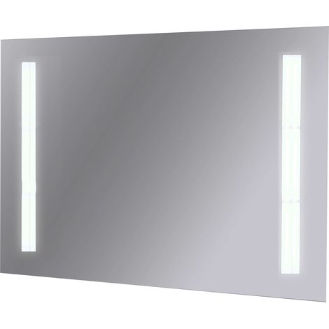 Specchio Da Bagno Retroilluminato a Led 100x70 Cm  Specchio senza antifog  Senza Kit Bluetooth  Con accensione a sfio