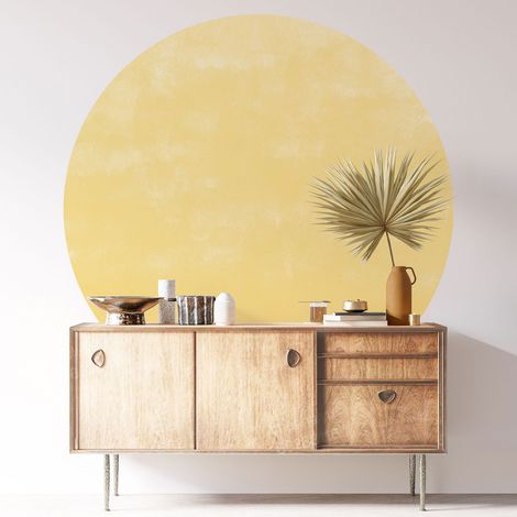 Sticker mural rond / cercle - Couleur Tendance - Diamètre 30 cm - Adhésif MAT (1/3)