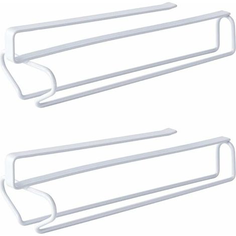 Porte Verres Suspendu, 2 pièces Range Verre Suspendu Rangement Verre Suspendu, 31 cm x 8,6 cm (Blanc) (1/5)