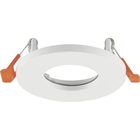 PORTAFARETTO LED DA INCASSO ROTONDO GU10 E GU5.3 (MR16) ALLUMINIO BIANCO IP44 (1/4)