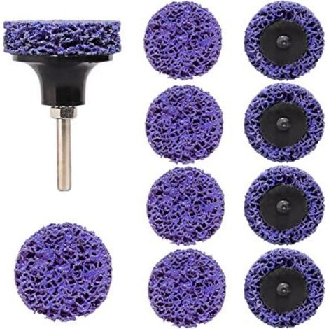 10 Pièces (Violet) Disques Abrasifs, 50mm Disques à Lamelles Disque de Nettoyage pour Outil Nettoyage Surface de Dérouillage de Peinture en Métal pour meuleuse d'angle (1/5)