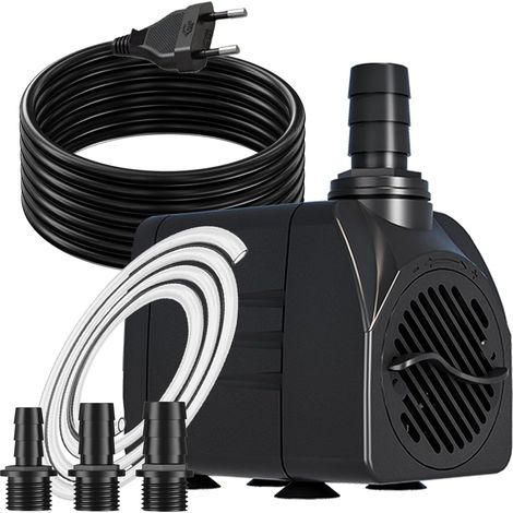 Pompe à Eau Submersible 16W 800L/H, Pompe Aquarium Avec Câble 1m Protection Surchauffe Ultra Silencieuse Petite Pompe pour Fontaine (1/5)