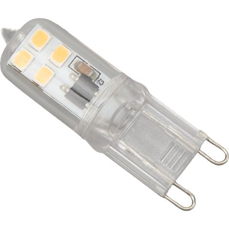 Lot de 8 ampoules LED professionnelles de type maïs (200 lm) G9, idéales pour la cuisine, le salon et la chambre. Puissance : 2 W (220 V CA). (1/5)