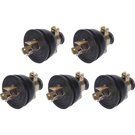 Lot de 5 prises anti-desserrage pour générateur essence à 3 pôles, 168 °F/170 °F, prise américaine 250 V (1/5)