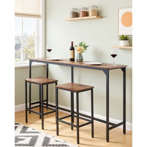 Table de Bar Rectangulaire 160 cm, Table Haute de Cuisine, Meuble pour Balcon Salon Salle à Manger Bureau Coin Repas Bistro, Mange-… (1/5)