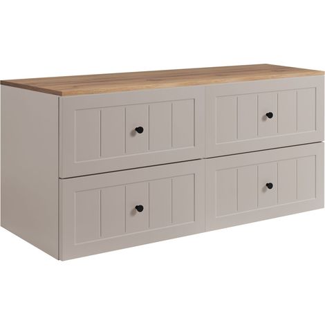 Waschtischunterschrank Gusto - 160 cm - Kashmir - Elegantes Design - Soft close - Nachhaltige Materialien