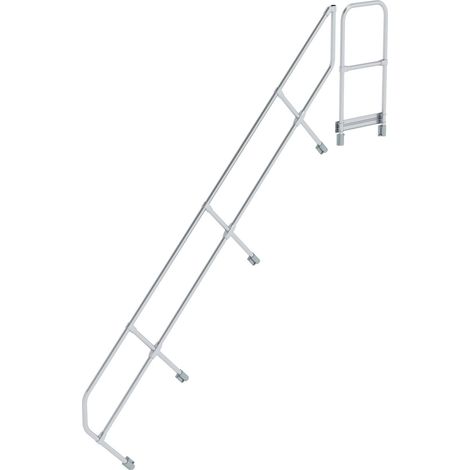 Günzburger Steigtechnik deuxième main courante pour escalier avec plate-forme 45° à 12 marches - 600512