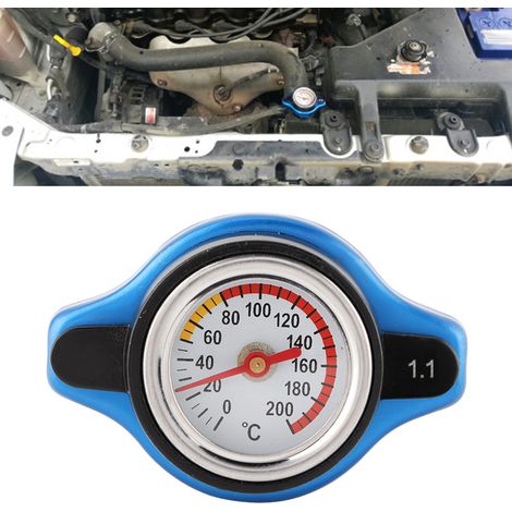 Set mit 2 Kfz-Kühlerthermostat-Anschlüssen, kleiner Kopf, 1,1 bar Druckhülse mit Wassertemperaturanzeige (1/5)