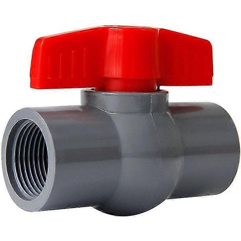 Vanne à bille en PVC de 40 mm, vanne bidirectionnelle robuste en plastique pour système de tuyauterie d'irrigation (1/3)