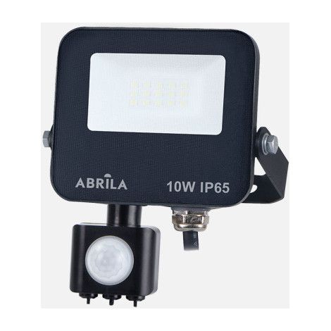 Proyector c/sensor boiro 10w 6500k negro 1000l led   smd ip65 orientable 15x11x6cm
