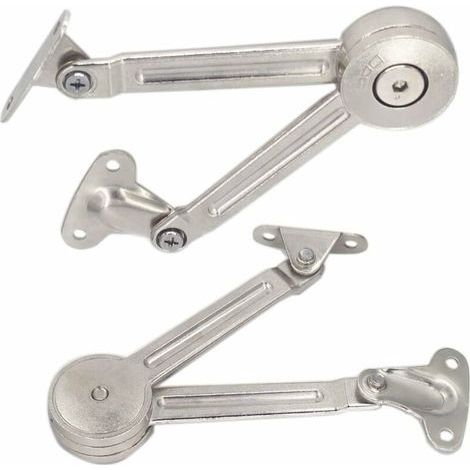 Lot de 2 compas à système d’amortissement pour abattants de portes relevables de placard de cuisine (1/5)