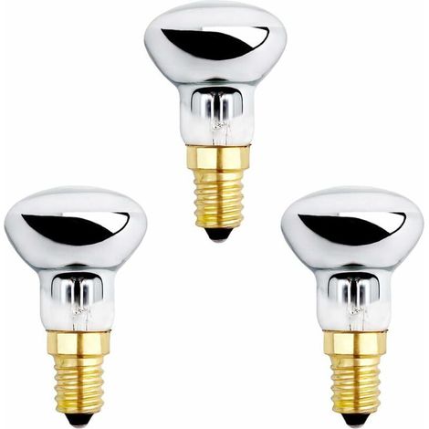 Ampoule E14 R39 25W pour Lampe de Lave, Dimmable, Blanc Chaud 2600K, 250LM, Ampoules Réflecteur Petit Culot pour Chauffer Lampe à Bulles, Lampe à Fusée, Lampe Pailletée, lot de 3 (1/5)