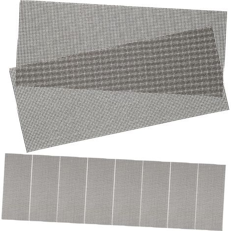 10pièces Abrasives à Mailles Pour Ponçage à Sec Eau Grain Adaptées Aux Meubles Bois Et Métal Assortiment De Papiers Abrasifs (1/5)