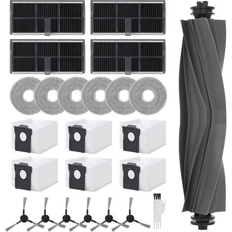 Kit d’accessoires 24 pièces pour robot aspirateur MOVA E30 Ultra/pour Dreame L10s Ultra Gen 2 / L10s Pro Ultra Heat / X30 Ultra, 6 sacs à poussière, 6 serpillières, 4 filtres, 6 brosses latérales (1/5)