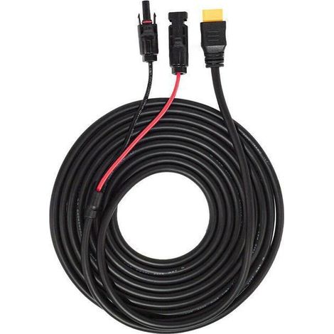 Cable de carga solar - FOSSiBOT - XT60 - 5 m - Compatible F1200/F1800 - Conexión panel solar (1/4)