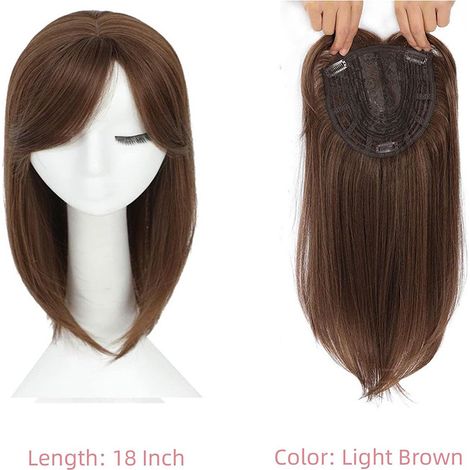Perruque Bouclée Longue Ombré Synthétique avec Frange Rideau - Aspect Naturel pour Femme, Respirante (Prothèse Capillaire) (1/4)