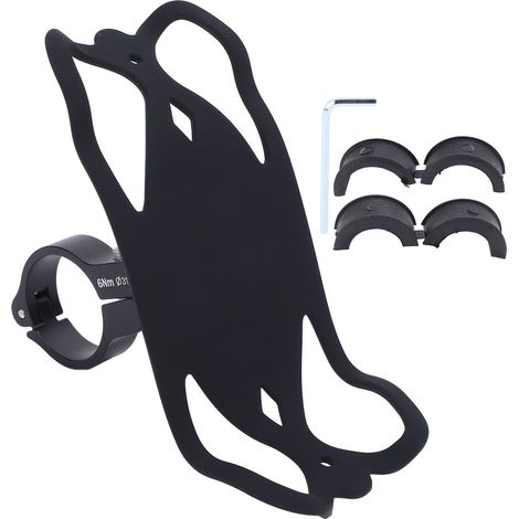 Fahrrad-Handyhalterung mit Lenkerbefestigungsring, 360° drehbar, kompatibel mit Mobiltelefonen von 4-7 Zoll. (1/5)