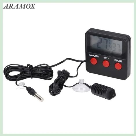 ARAMOX Thermomètre-hygromètre avec affichage en temps réel, indicateur de température et baromètre de piscine (1/4)