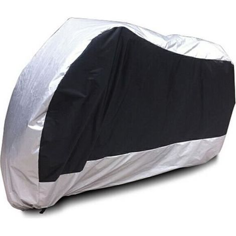 Wasserdichte und staubdichte Motorradabdeckung, 265 cm lang - XXL (Silber) (1/4)
