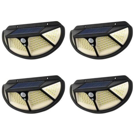 Lot De 4 Projecteurs Solaires D'extérieur Avec Détecteur De Mouvement 102 Led Smd Ta005 (1/5)