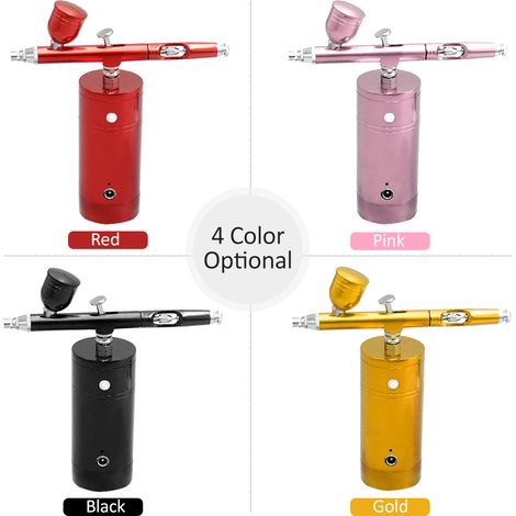 Decdeal Wiederaufladbare USB -Airbrush -Kit tragbare Kompressorspray -Pumpe Handheld -Pistole für FX Make -up Tattoo Malmale Feuchtigkeitsspendend