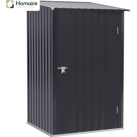 HOMAIRE Gartenschuppen en acier galvanisé 1x1m, 0,92m², gris foncé (1/5)