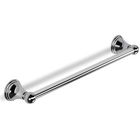Croydex Chrome Bathroom Towel Rail, Straight Single Towel Holder - Westminster (1/5)