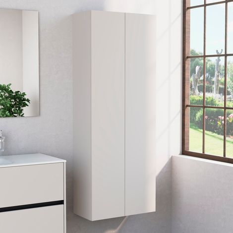 Inda - Colonna bagno con 2 ante e 4 ripiani 60x160 cm - Perla (1/3)