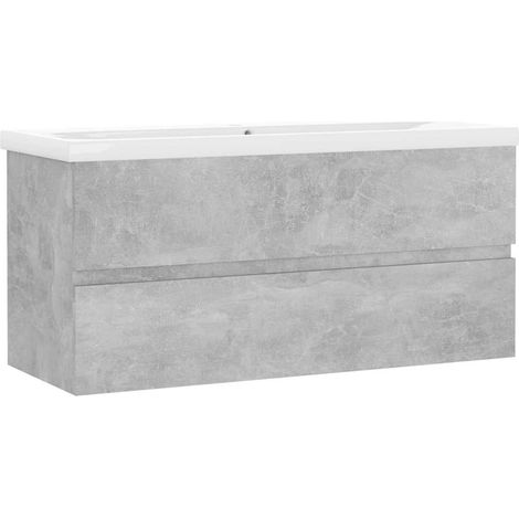 Maison Exclusive - Waschbeckenunterschrank Einbaubecken Betongrau (1/5)