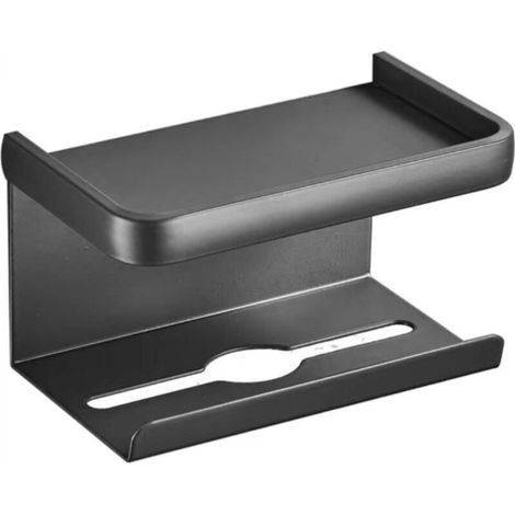 Wandmontierter, zweilagiger, nicht perforierter Toilettenpapierhalter (Grau)