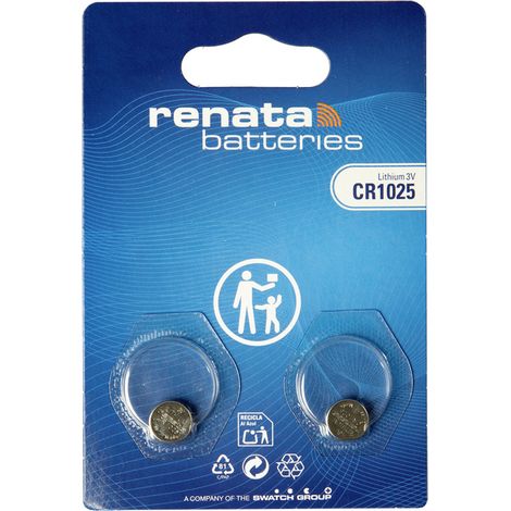 Renata Knopfzellenbox CR1025 3 V 2 St. 30 mAh Li-MnO2