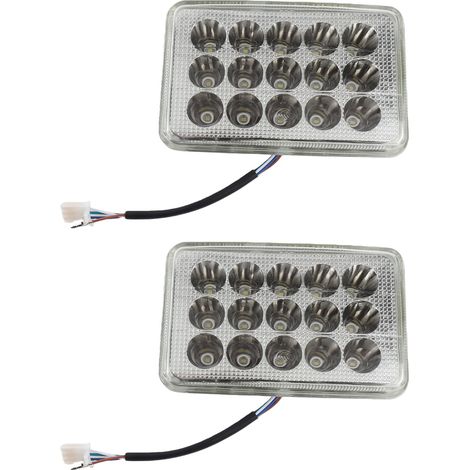 Umrüstsatz für eckige Scheinwerfer auf rechteckige LED-Scheinwerfer (2 Stück) – 15 helle und energiesparende LEDs (1/5)