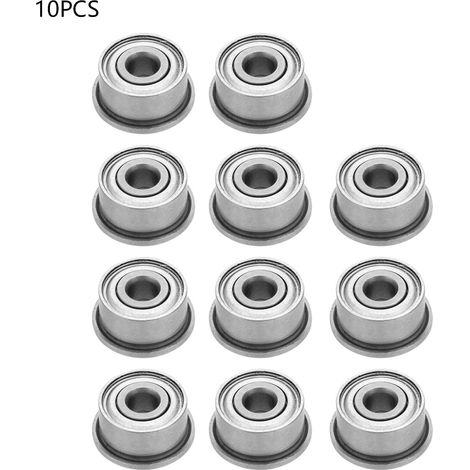 10pcs Double sided Flanged Ball Bearing High Speed Deep groove Steel Bearing (F603-ZZ 395mm) (1/5)