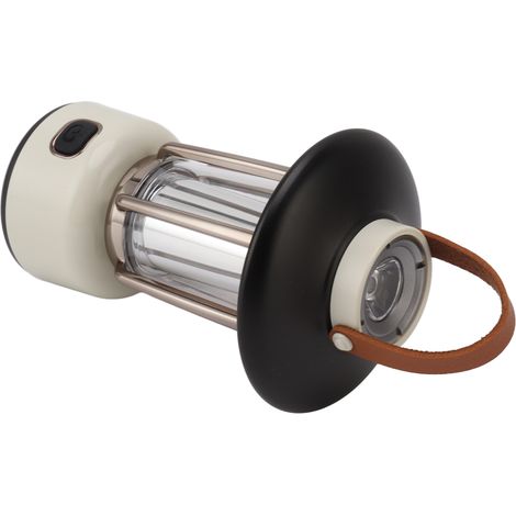Lanterne de camping - 3 modes d'éclairage - Alimentation multiple - Lampe LED portable blanche pour jardin et cheminée d'extérieur (1/5)