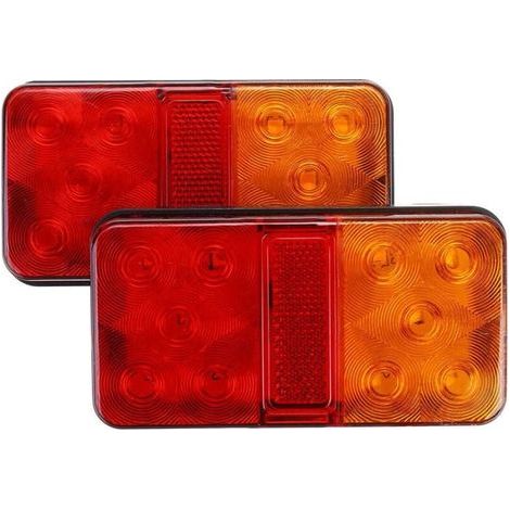 2Pcs Feux Arrières LED 12V Feux de Frein Multifonctionnel Feux Remorque LED Universel (1/4)
